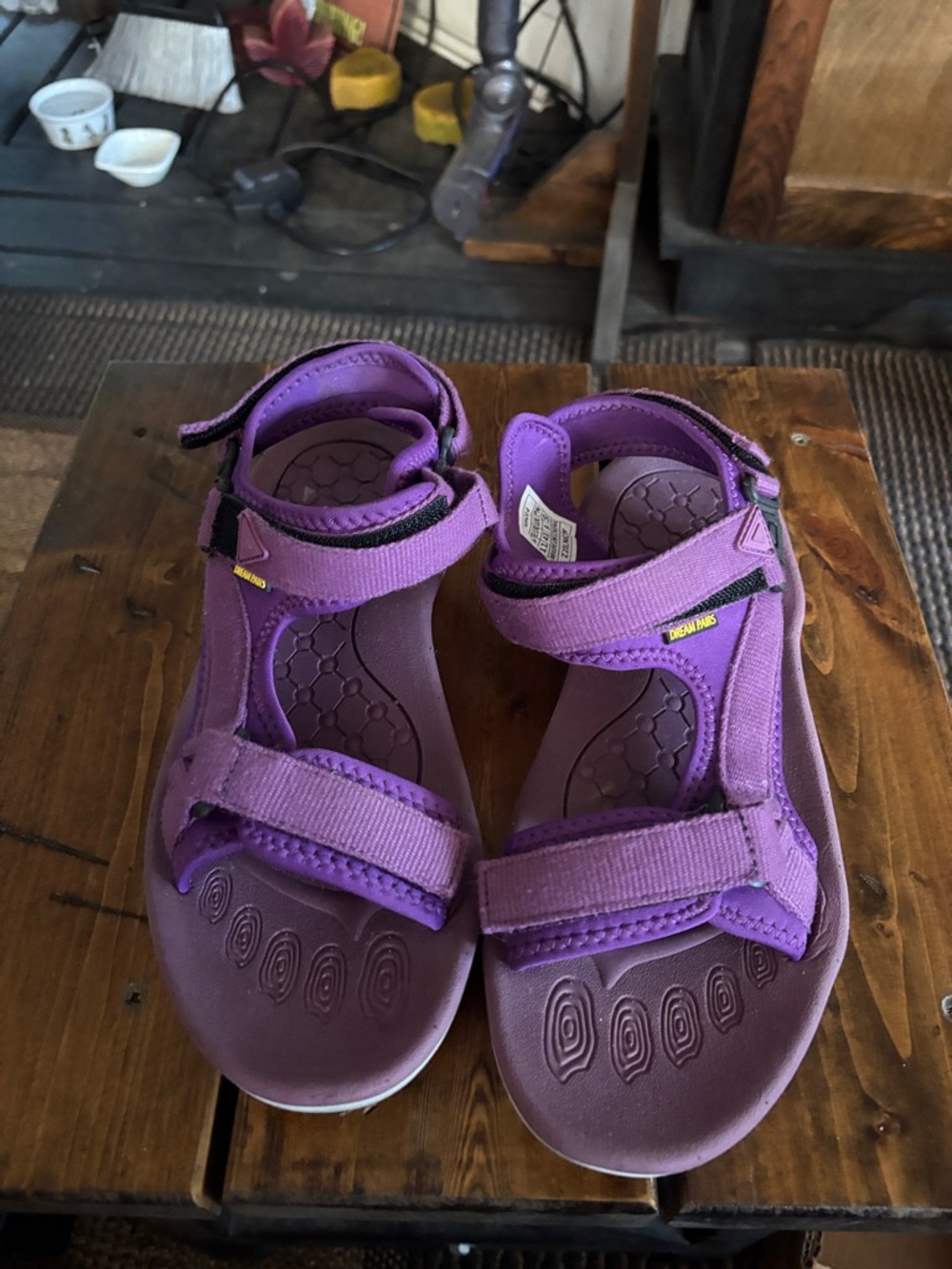 Dream Pairs Purple Adjustable Strap Sandals